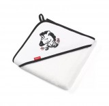 BABYONO Osuška s kapucí Bamboo bílá 85x85 cm