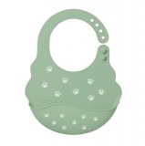 BABYONO Szilikon előke rögzítéssel, menta