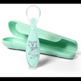 BabyOno Szilikon gyerek kanál tokban, menta (5901435409848)