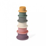 BABYONO Szilikon pohártorony játék 3hó+