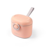 BabyOno tápszertartó doboz hordozható, kanállal rózsaszín 1544