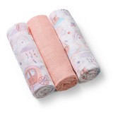 BabyOno Textilpelenka, színes, 3 db, rózsaszín, 348/11