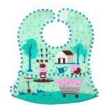 BABYONO Vízálló előke pamut béléssel Kangaroo malacok 6hó+