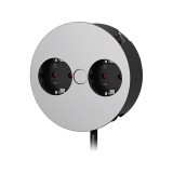 BACHMANN Twist 931.021 2x230V konyhapultba építhető dugalj matt-króm