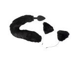 Bad Kitty - cicás anál plug szett - (fekete)