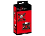 Bad Kitty - csavaros mellbimbó ékszer (strasszos) - fekete