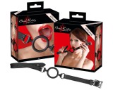 Bad Kitty - szilikon karika szájpecek (fekete)