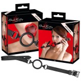 Bad Kitty - szilikon karika szájpecek (fekete)