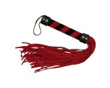 Bad Kitty - Velúrbőr korbács (piros)