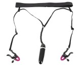 Bad Kitty - Vibrációs szeméremcsipesz és alsó - fekete (S-L)