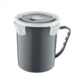 Bager Luna műanyag bögre szilikon fedővel, mikrohullámú sütőhöz 700ml