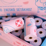 BAGORGANI Prémium környezetbarát rózsaszín kutyapiszok zacskó, doboz (315 db)