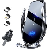 Baking & Pet Kft 15W vezeték nélküli autós töltő bilincses tartóval és univerzális kihangosító funkcióval