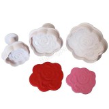Baking & Pet Kft 3 darabos rugós fondant kiszúró forma-Rózsa