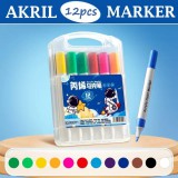 Baking & Pet Kft Akril festék filctoll készlet hordozható tárolóban-12db