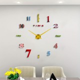 Baking & Pet Kft Dekoratív 3D csendes falióra színes számokkal – DIY dizájn