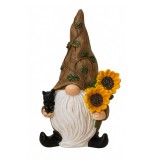 Baking & Pet Kft Dekoratív Kerti Gnóm Figura Virággal és Cicával- 19cm