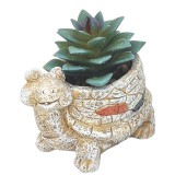 Baking & Pet Kft Dekoratív Teknős Cserép Műnövénnyel- 12cm