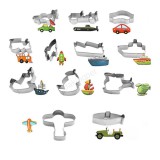 Baking & Pet Kft Fém sütemény kiszúró 12 db-Járművek