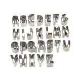 Baking & Pet Kft Fém sütemény kiszúró szett-26 db Betű kiszúró