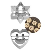 Baking & Pet Kft Fém sütemény kiszúró szett- 2db Smiley