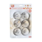 Baking & Pet Kft Fém sütemény, linzer kiszúró 6 db-Húsvéti motívum