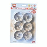 Baking & Pet Kft Fém sütemény, linzer kiszúró 6 db-Kis figurák