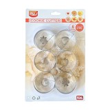 Baking & Pet Kft Fém sütemény, linzer kiszúró 6 db-Klasszikus minta