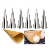 Baking & Pet Kft Fém Tölcsér Sütőforma, Habroló Forma – 6 db-os Szett (3 cm átmérő)