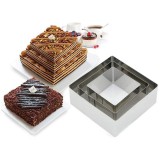Baking & Pet Kft Fém tortaforma,mousse forma-3 darab négyzet