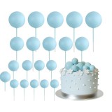 Baking & Pet Kft Gömb tortadísz beszúró, Kék-20 db