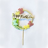 Baking & Pet Kft Happy birthday Tortadísz, torta beszúró-Tavaszi Koszorú
