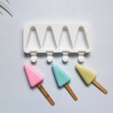 Baking & Pet Kft Jégkrém készítő szilikon forma, Háromszög 12x19cm