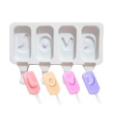 Baking & Pet Kft Jégkrém készítő szilikon forma, love minta 12,5x19cm