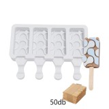 Baking & Pet Kft Jégkrém készítő szilikon forma, Molekula minta 13x18cm +Fa pálcika 50db