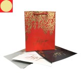 Baking & Pet Kft "Just for you" levél mintás ajándék táska,kicsi- Red&Gold