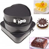 Baking & Pet Kft Kapcsos Tortaforma Szett – Szív, Kerek és Négyzet Alakú