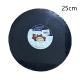 Baking & Pet Kft Kör alakú Tortadob - Fekete (25 cm) Virágmintával