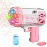 Baking & Pet Kft LED-es Rakéta Buborékfújó Pisztoly – 40 Nyílással