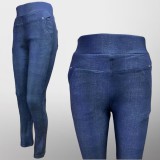 Baking & Pet Kft Magas derekú farmerhatású női leggings - kék