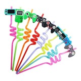 Baking & Pet Kft Műanyag Spirális Szívószál – Játékkonzol, 4 db-os