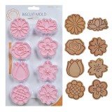 Baking & Pet Kft Műanyag sütemény kiszúró és nyomda-virágok