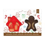 Baking & Pet Kft Műanyag sütemény kiszúró-mézeskalács ember és házikó