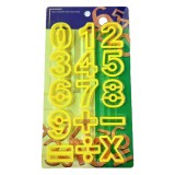 Baking & Pet Kft Műanyag Szám Kiszúró Szett – 15 db-os, Sárga