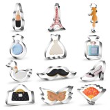 Baking & Pet Kft Nagy fém sütemény kiszúró 12 db-Divat motívumok