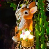 Baking & Pet Kft Napelemes kerti dekorációs fény - Nyuszi virágkosárral