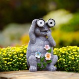 Baking & Pet Kft Napelemes kerti dekorációs fény - Távcsöves teknős virágokkal