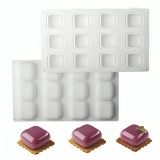 Baking & Pet Kft Négyzet szilikon sütemény forma 12 adagos