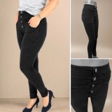 Baking & Pet Kft Női magas derekú,sztreccs farmer nadrág - Fekete