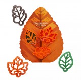 Baking & Pet Kft Őszi levél műanyag sütemény kiszúró szett-3 db